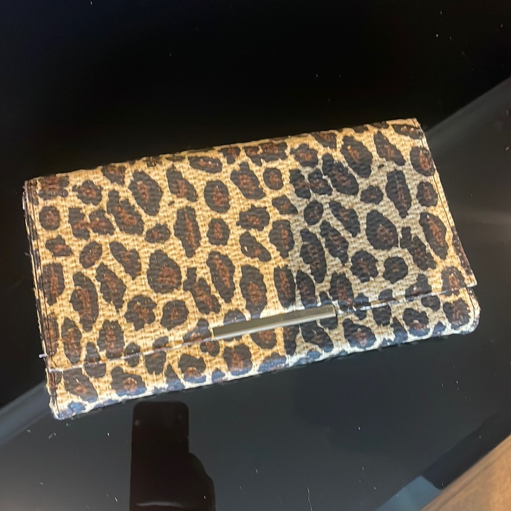 Leopard print on rafia H&M clutch